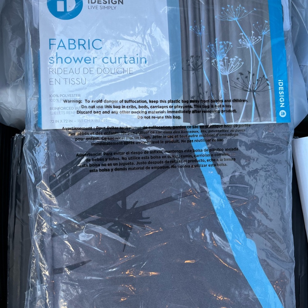 IDesign Fabric Shower Curtain